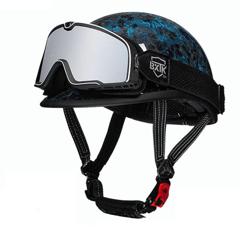 KTVMOTO Carbon fiber motorcycle half-helmet cruiser helmet-I52