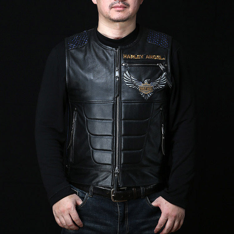 Abs Blocking Harley Summer Rock Leather Vest - A30