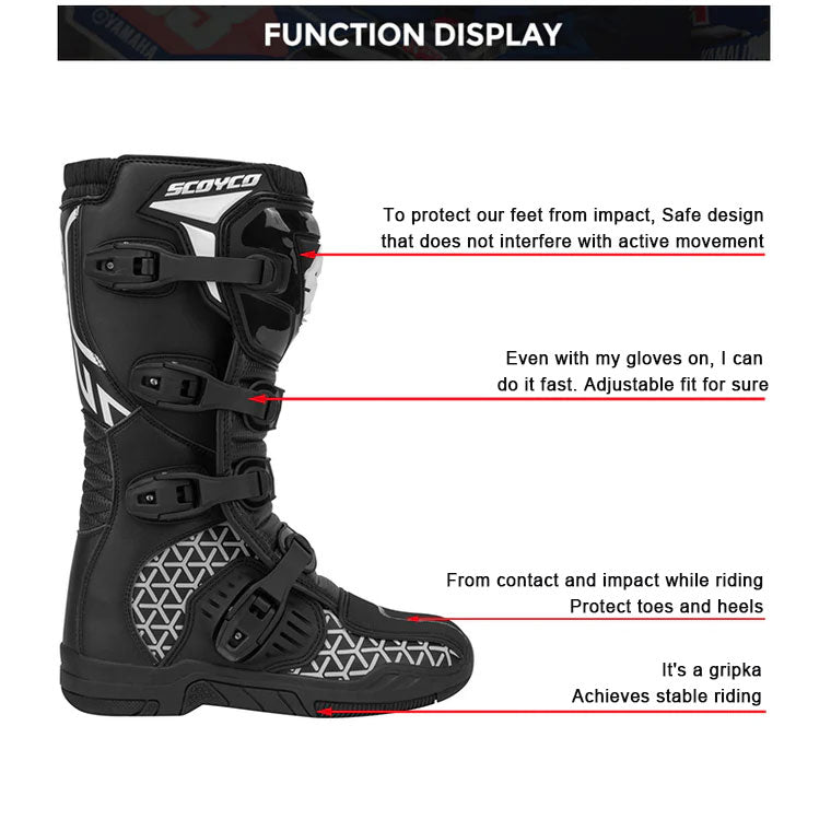 High-top anti-fall off-road motorcycle boots - K22
