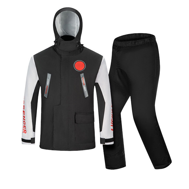 Stylish two-piece outdoor motorcycle rain suit-C11