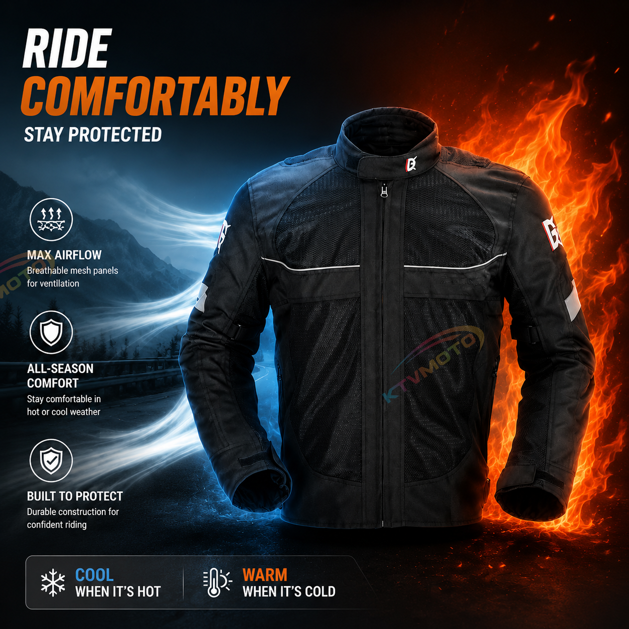 Off-road motorcycle riding jacket-J102