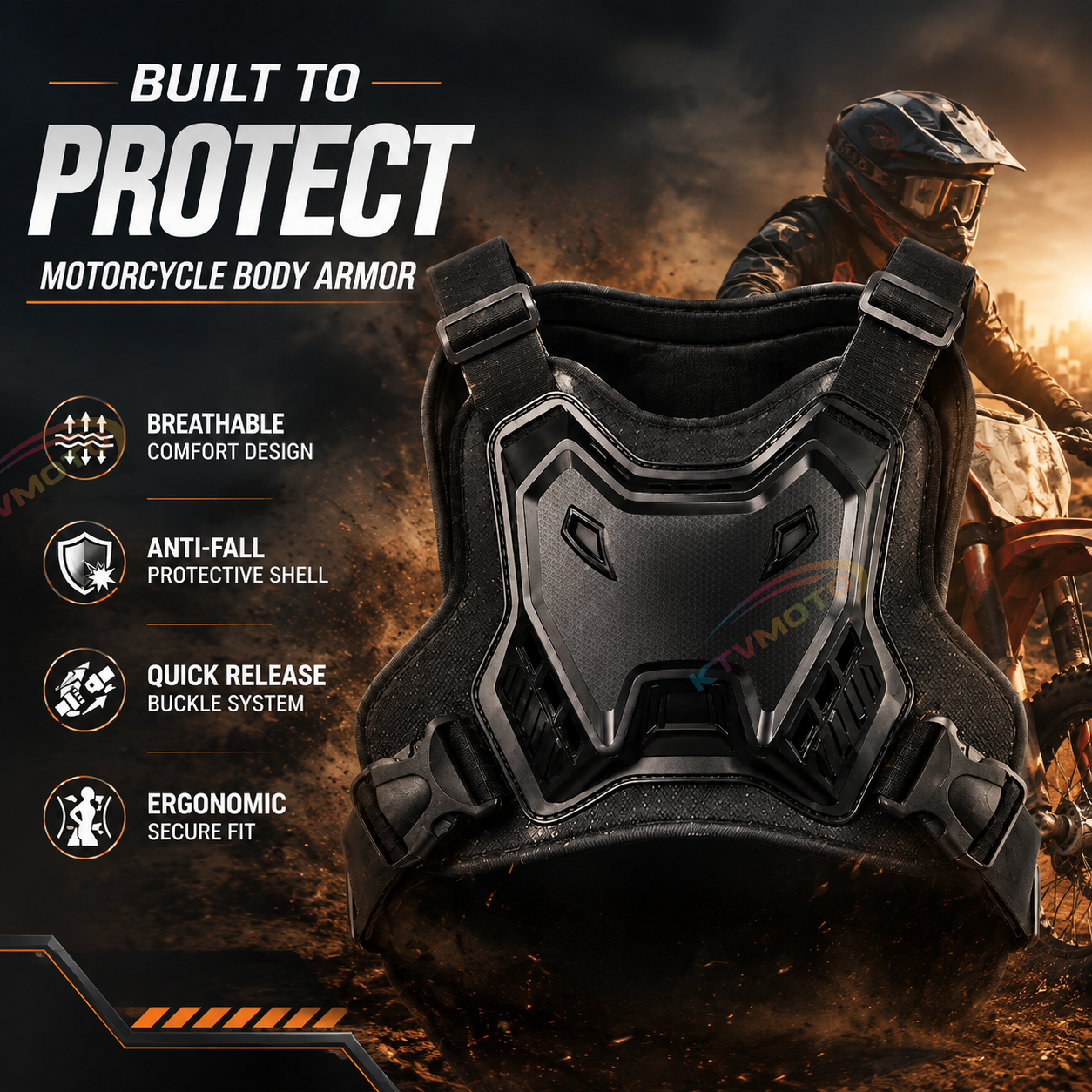 Off-road motorcycle armored vest-F25