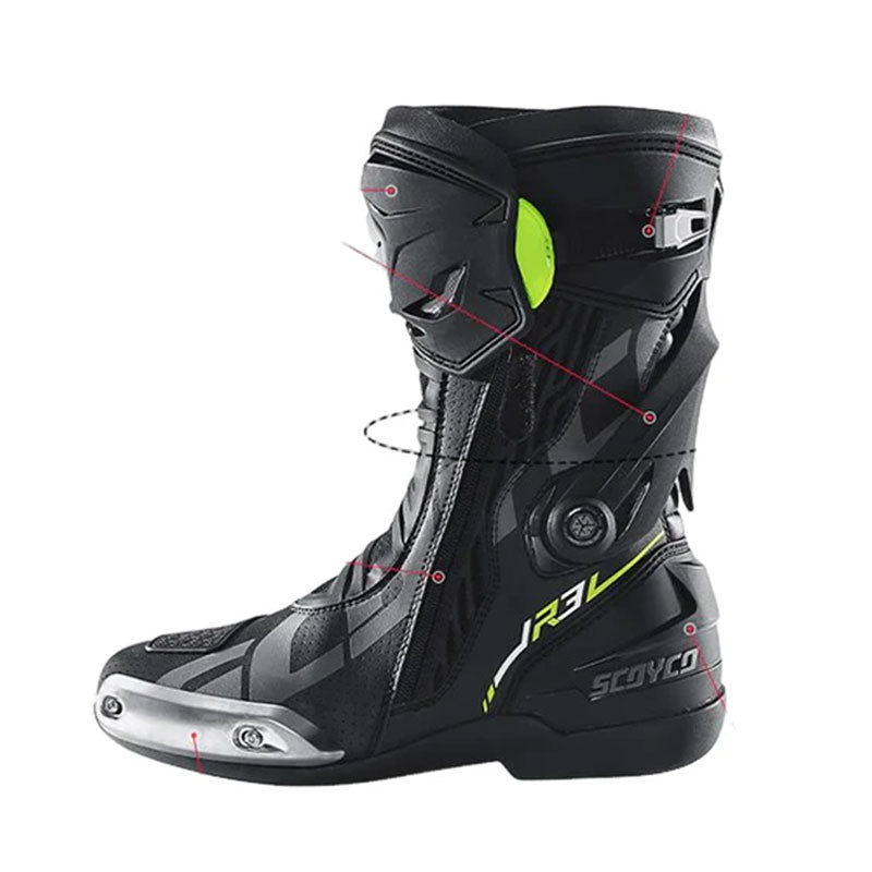Professional motorcycle track safety shoes anti-slip and anti-fall-MR003