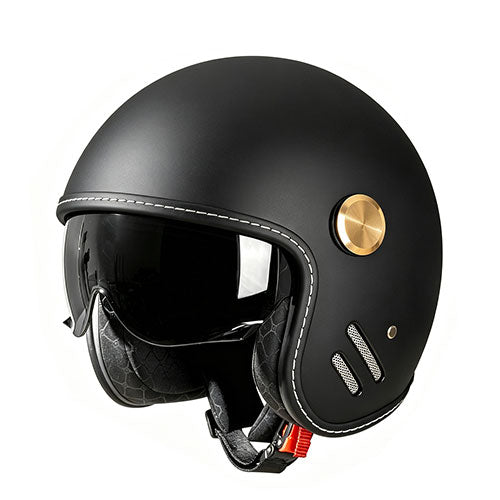 Minimalist Retro Dual-Visor Motorcycle Helmet-I134