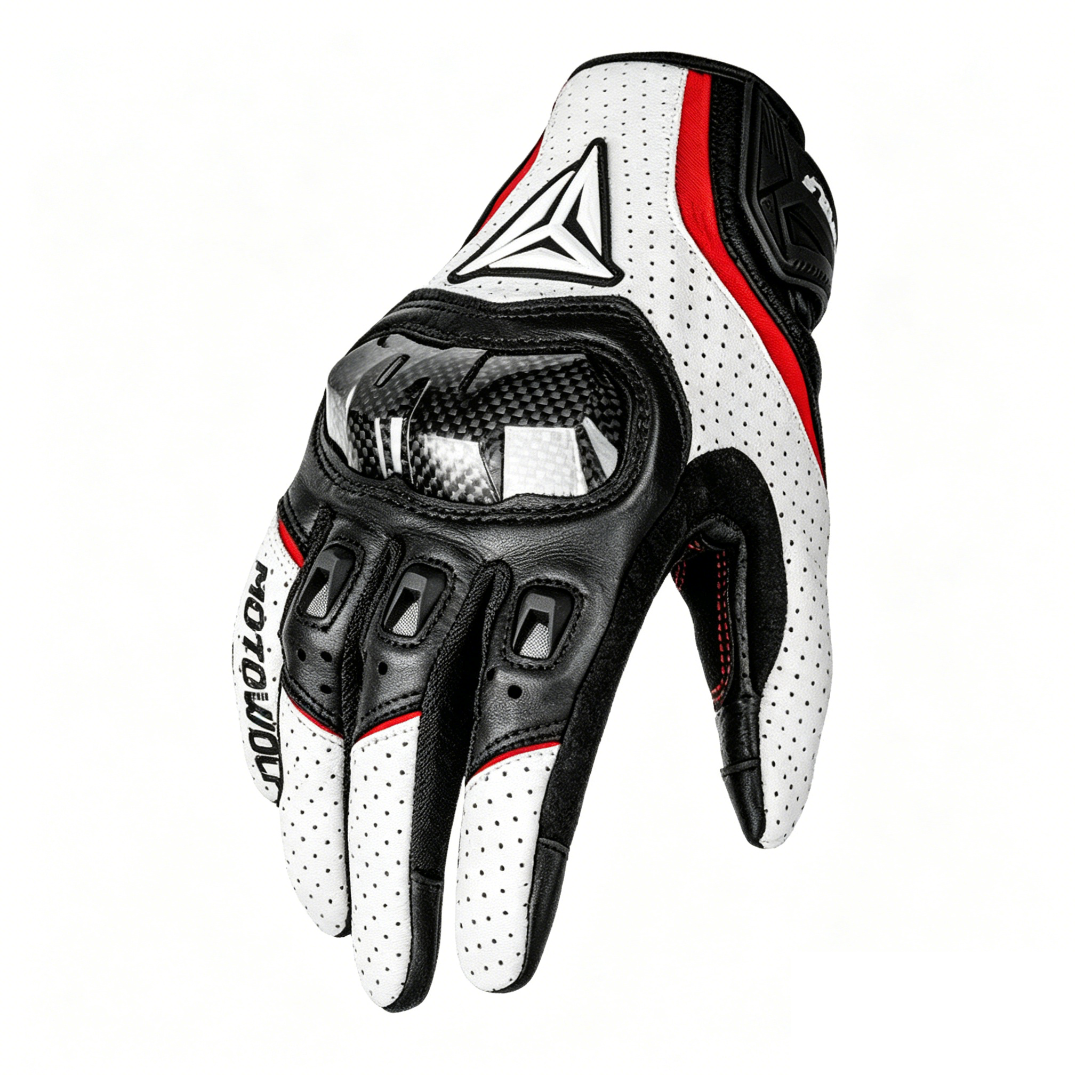 Breathable leather gloves with carbon fiber protective layer-G67