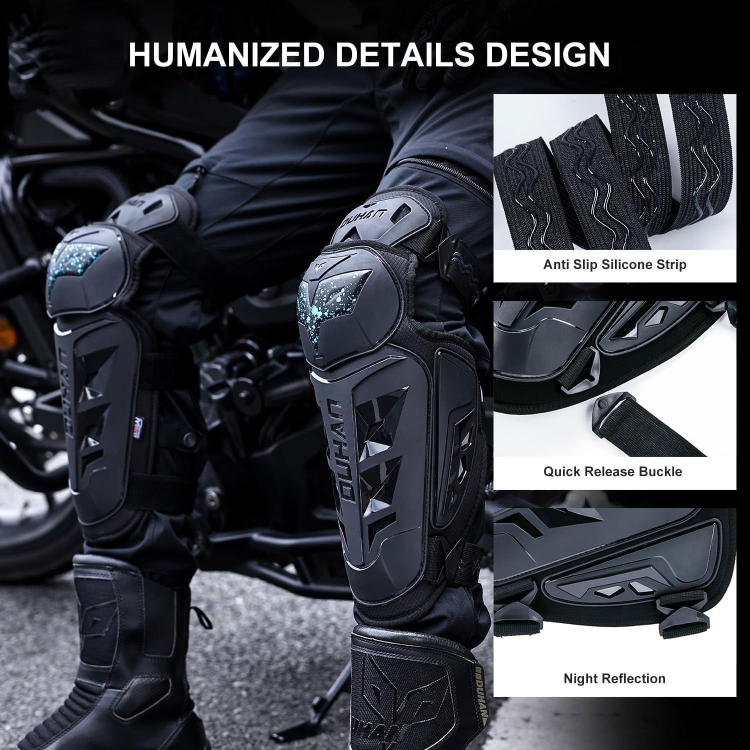 CE2 Motorcycle elbow and knee pads, adjustable protective gear - Y25