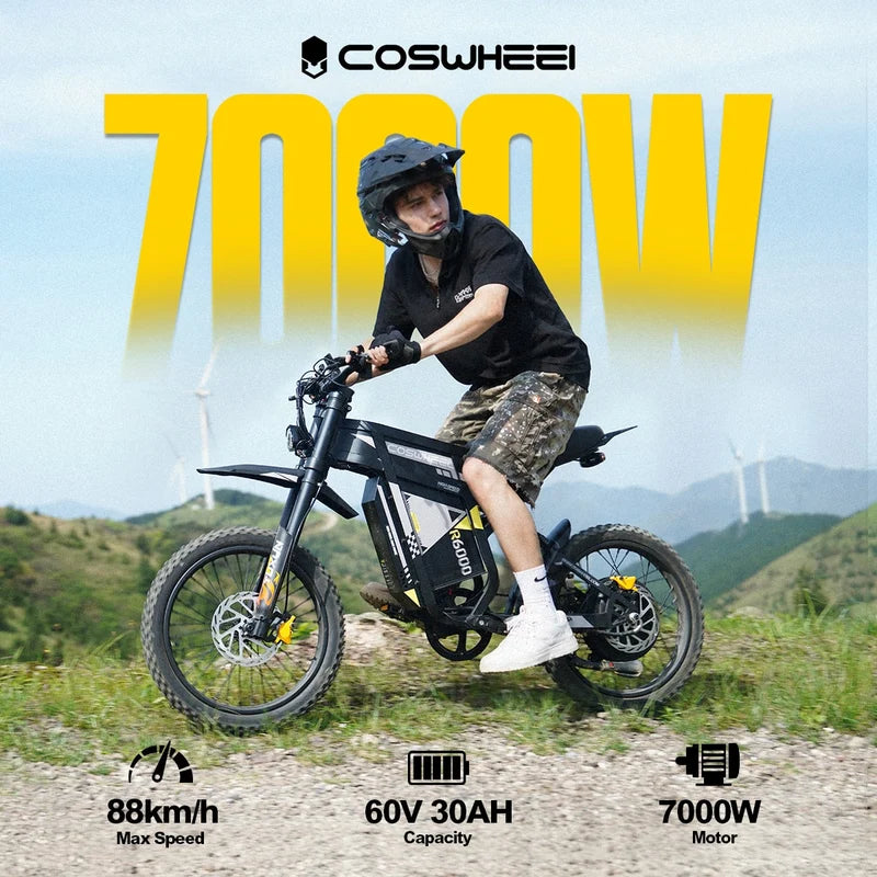 60V 30AH7000W Electric Dirt Bike-R6000