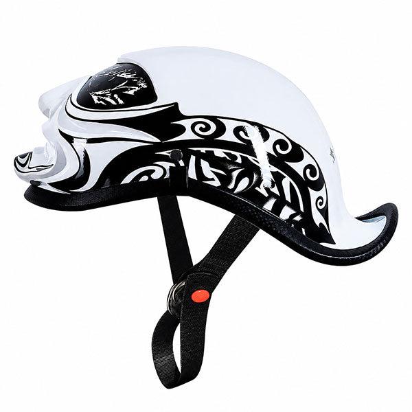 Classic ducktail motorcycle half-helmet Harley style — I41