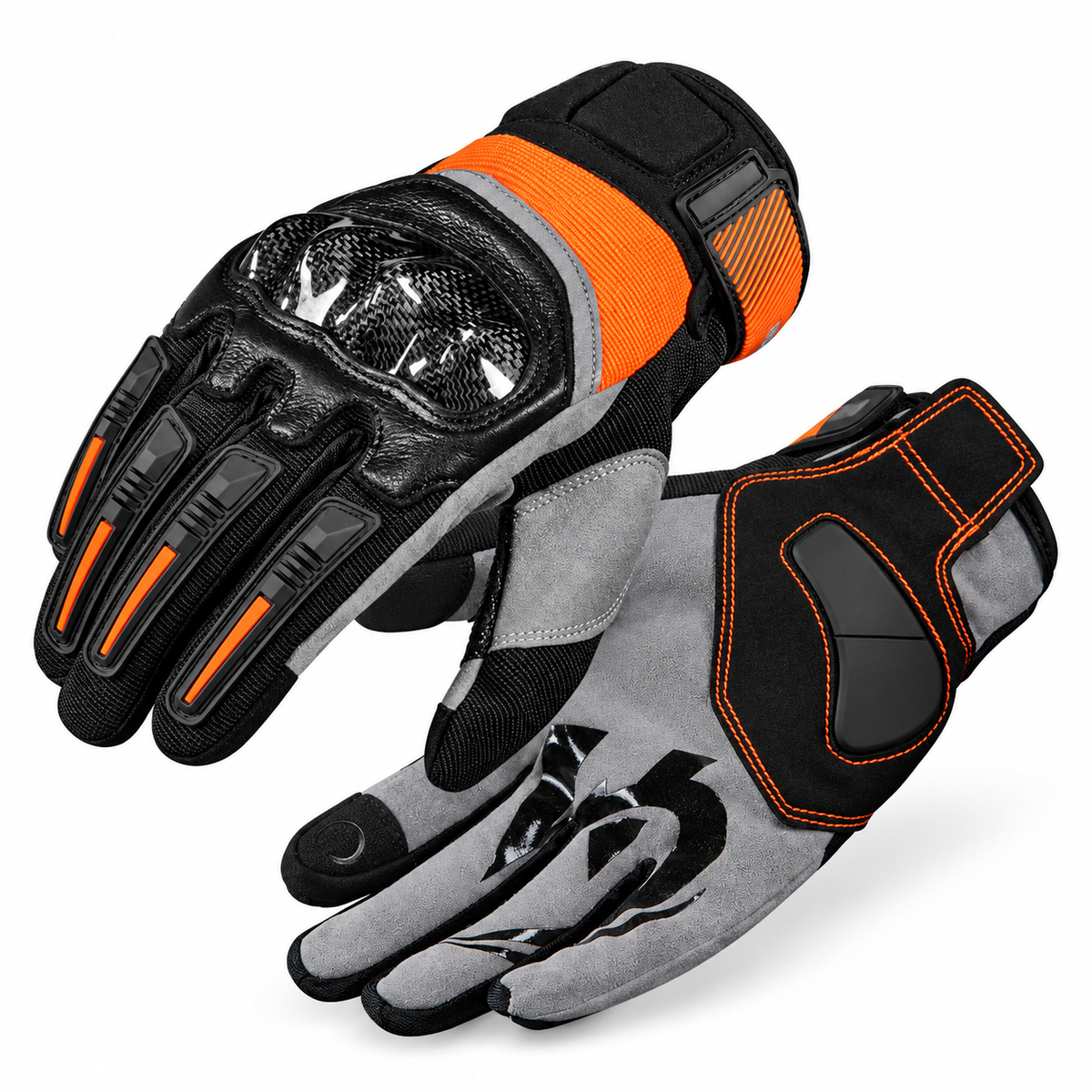 KTVMOTO Carbon Fiber Touchscreen Motorcycle Riding Gloves-G104