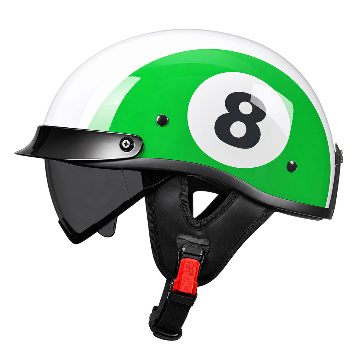 KTVMOTO Retro Motorcycle Digital Riding Half Helmet-I266