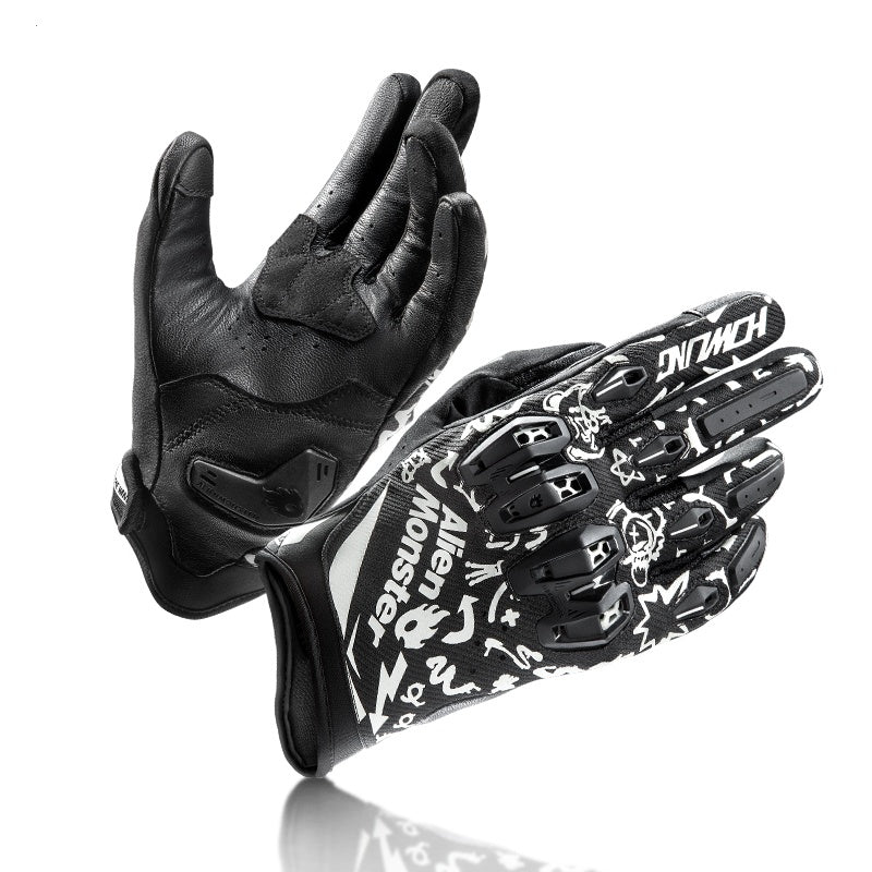 CE certified luminous leather gloves-G20
