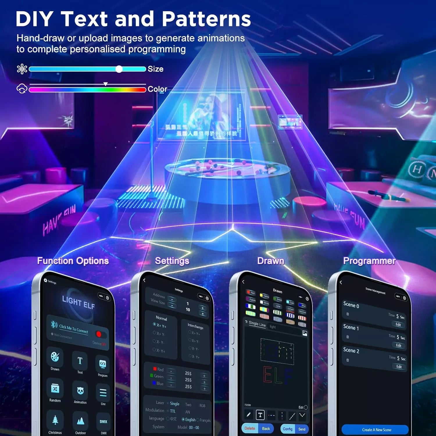 iOS/Android APP IP65 Animation Laser Light-A3