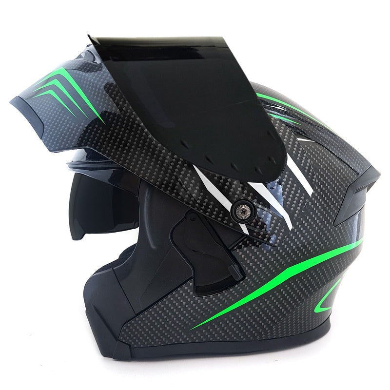 Windproof and noise-reducing full-face racing helmet-I92