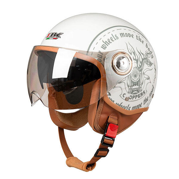 Retro-style cruiser motorcycle and e-scooter helmet-I133
