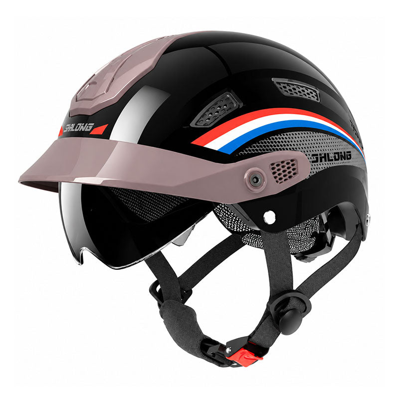 KTVMOTO Lightweight Motorcycle Half Helmet with Visor & Retro Design-I273