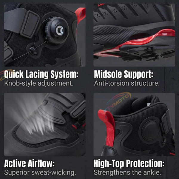 Motorcycle Mesh Riding Boots-K37