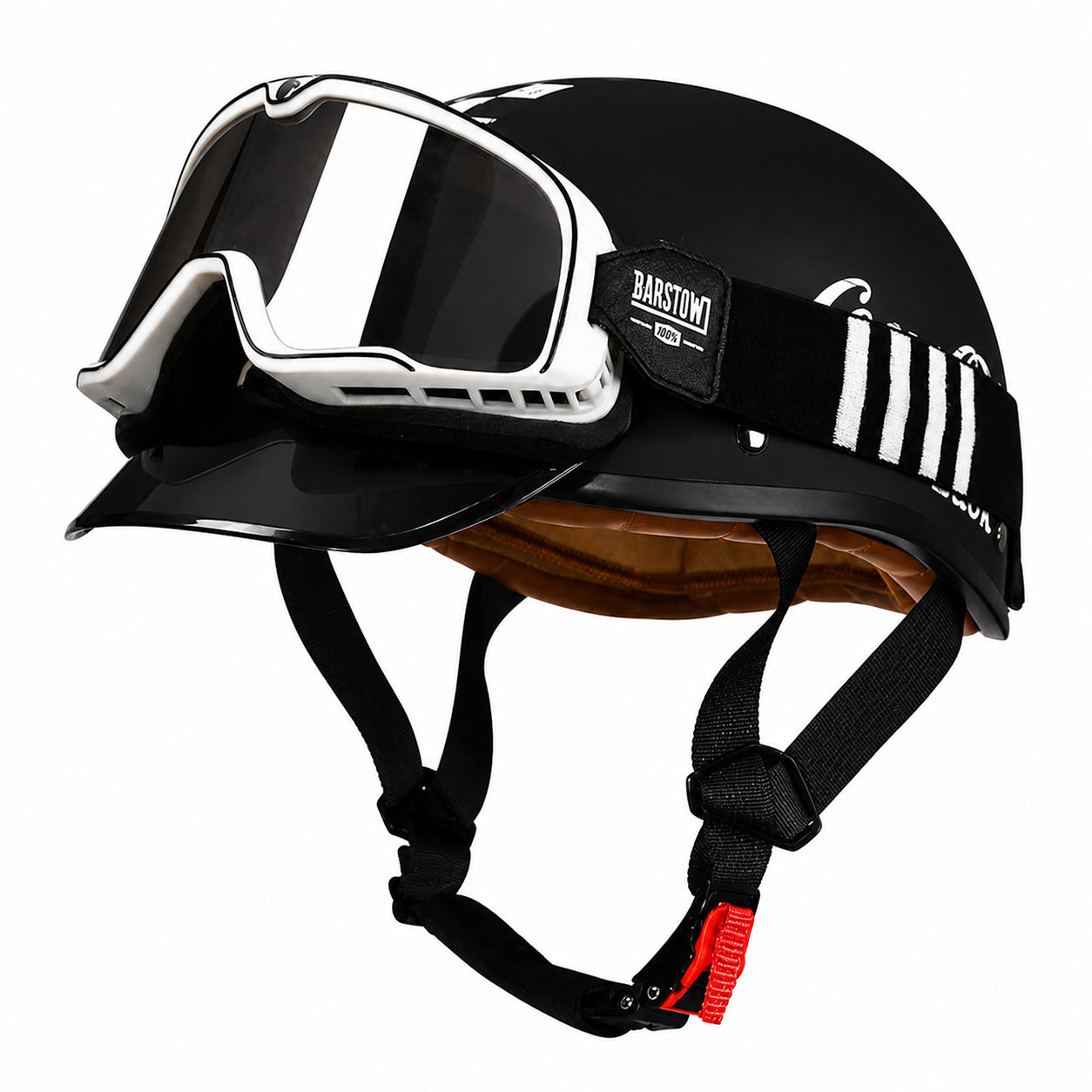 Retro half-helmet, summer travel gear-I18