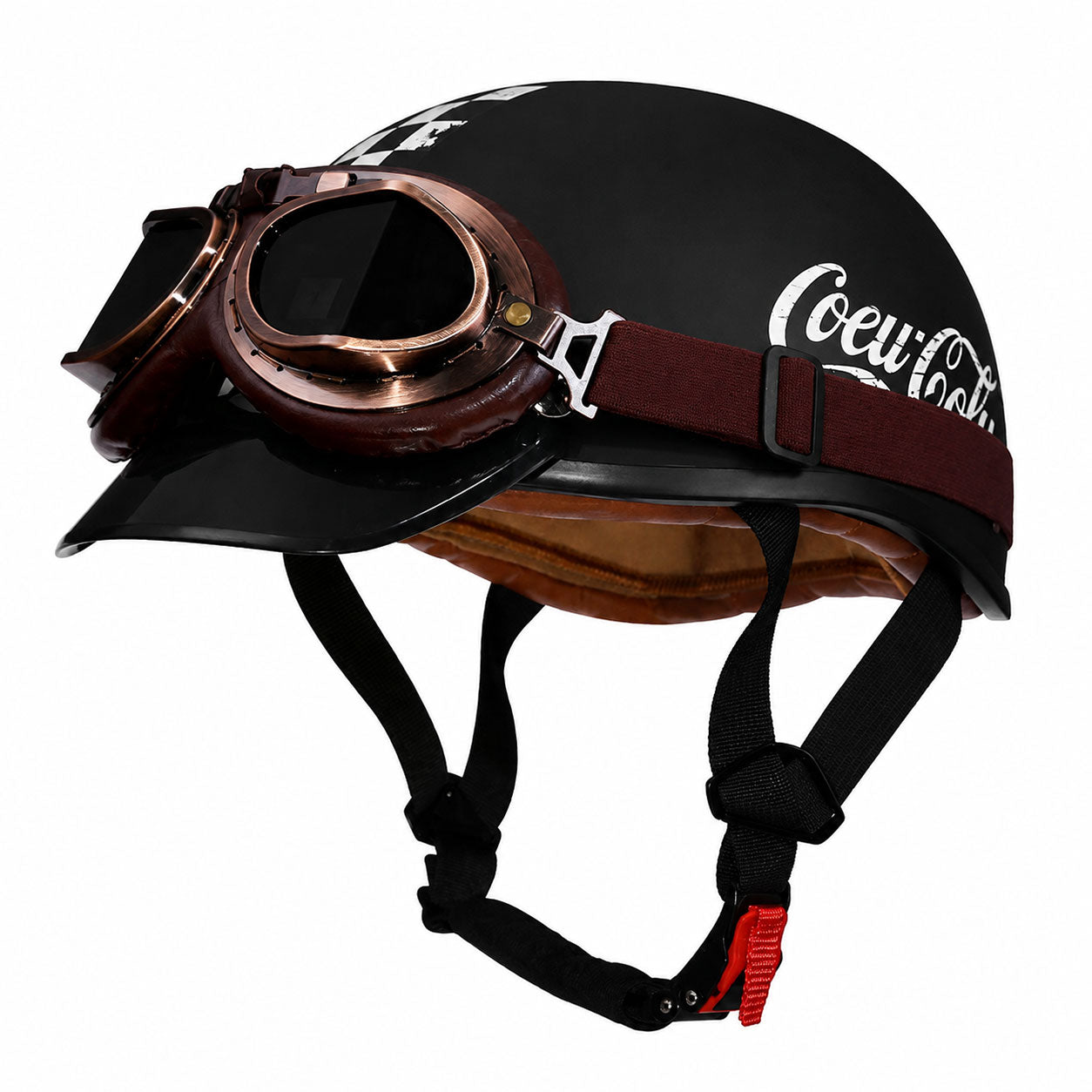 Retro half-helmet, summer travel gear-I18
