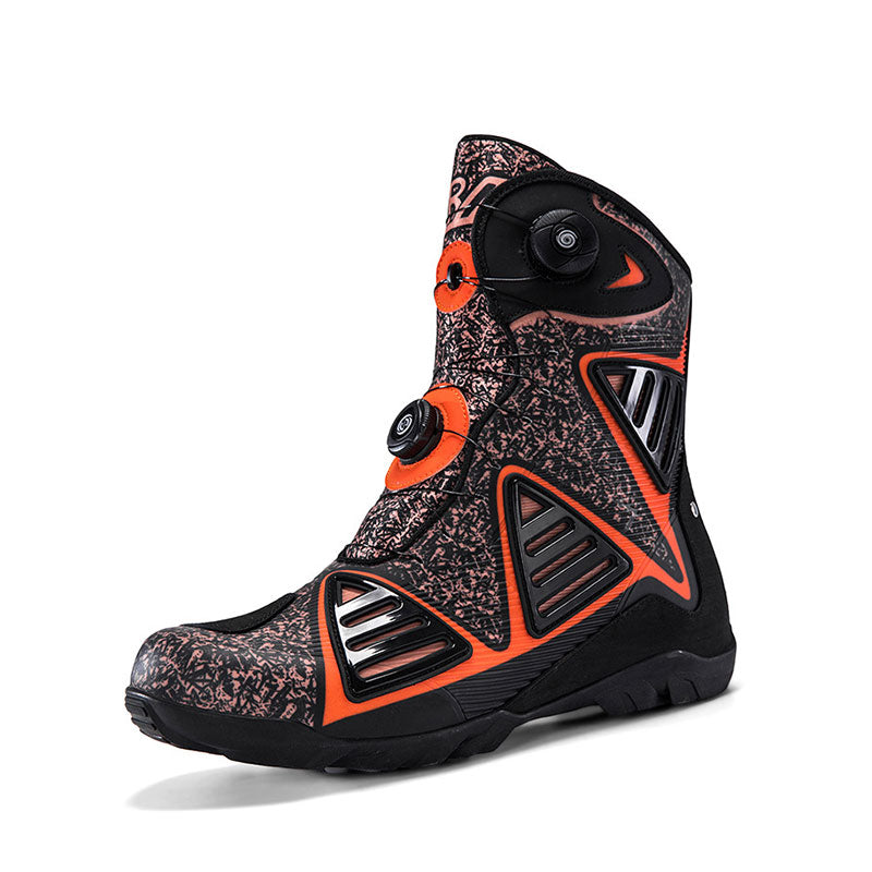 Stylish Geometric-Line Motorcycle Riding Shoes-K119