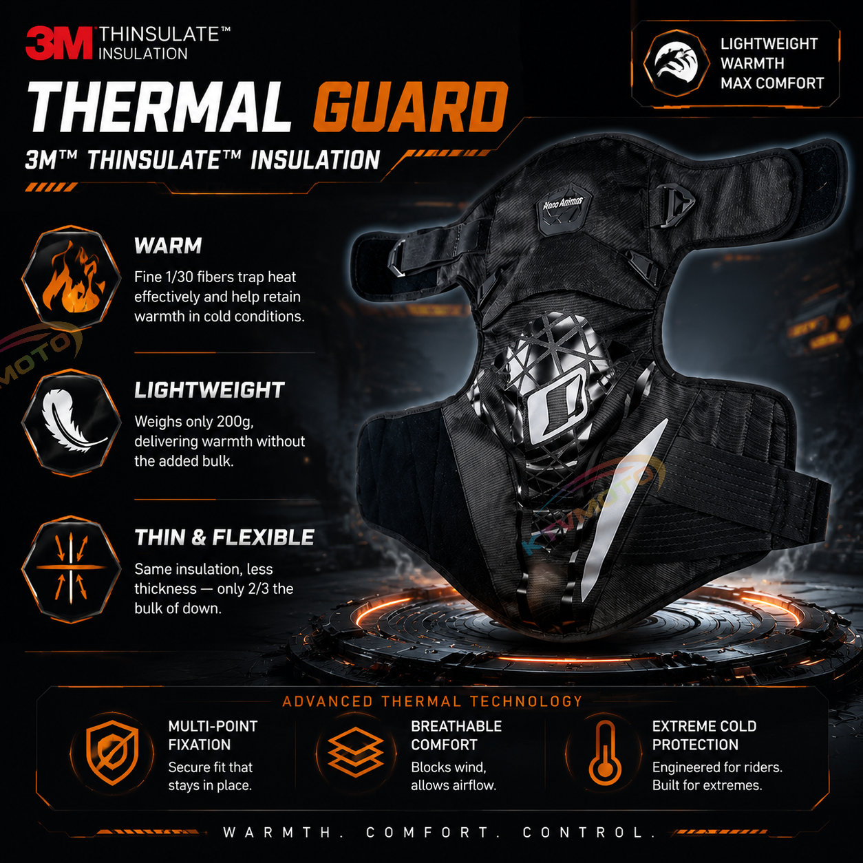 Cold-weather motorcycle knee guards-Y52