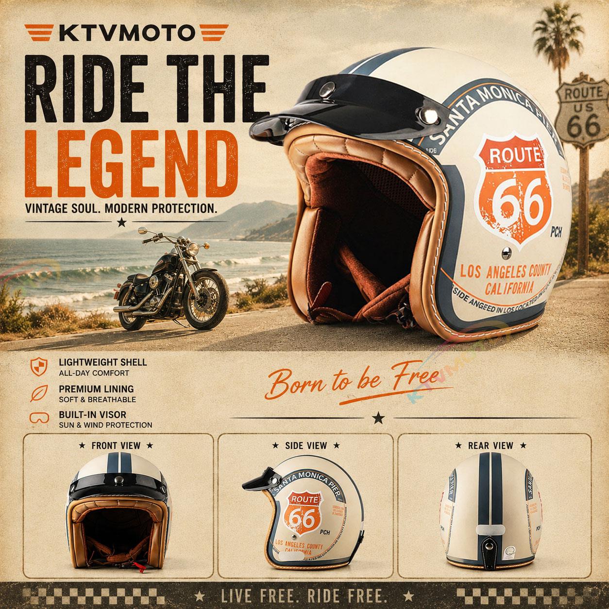 DOT Motorcycle Helmet 3/4 Half Helmet-I17