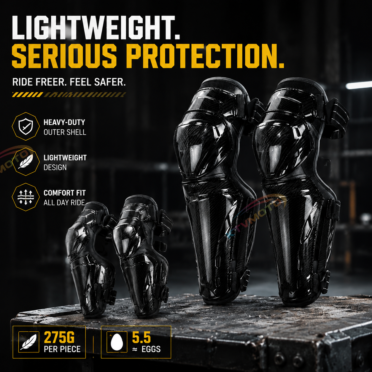 Motorcycle Carbon Fiber Knee Guards-Y36