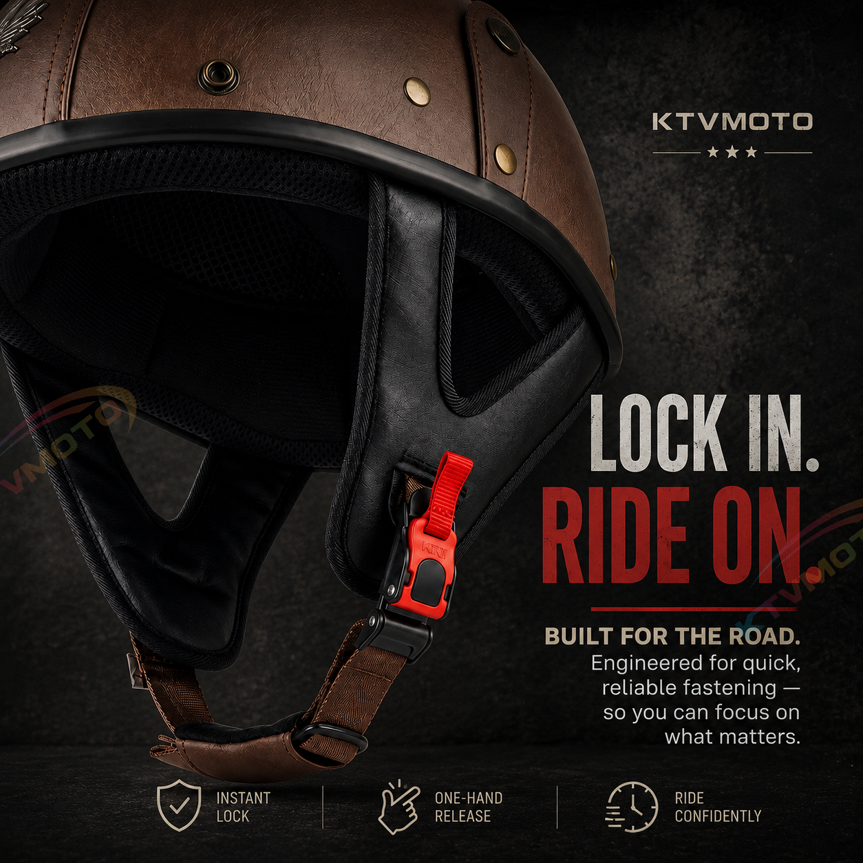 Retro cruiser motorcycle helmet with concealed inner visor-I31