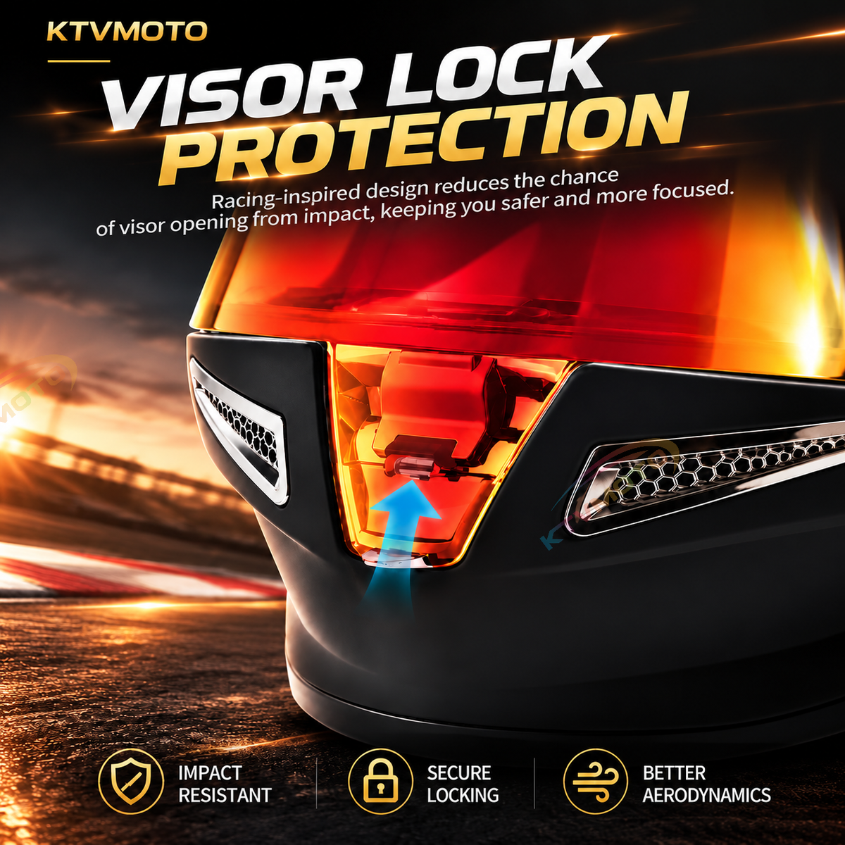 Modular Motorcycle Helmet for Cruising and Track Riding-I309