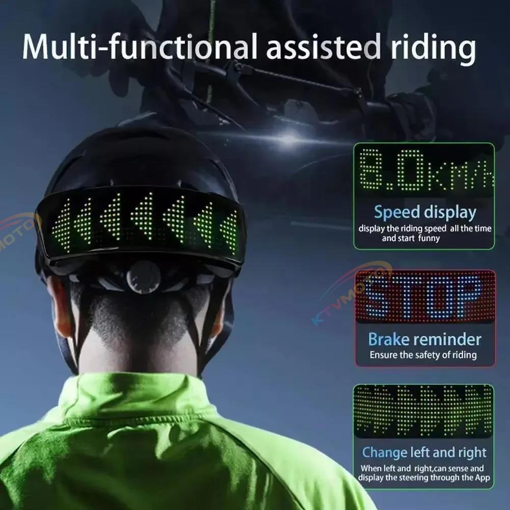 LED Motorcycle, Bicycle, and Electric Bike Sensor Helmet Display-D20