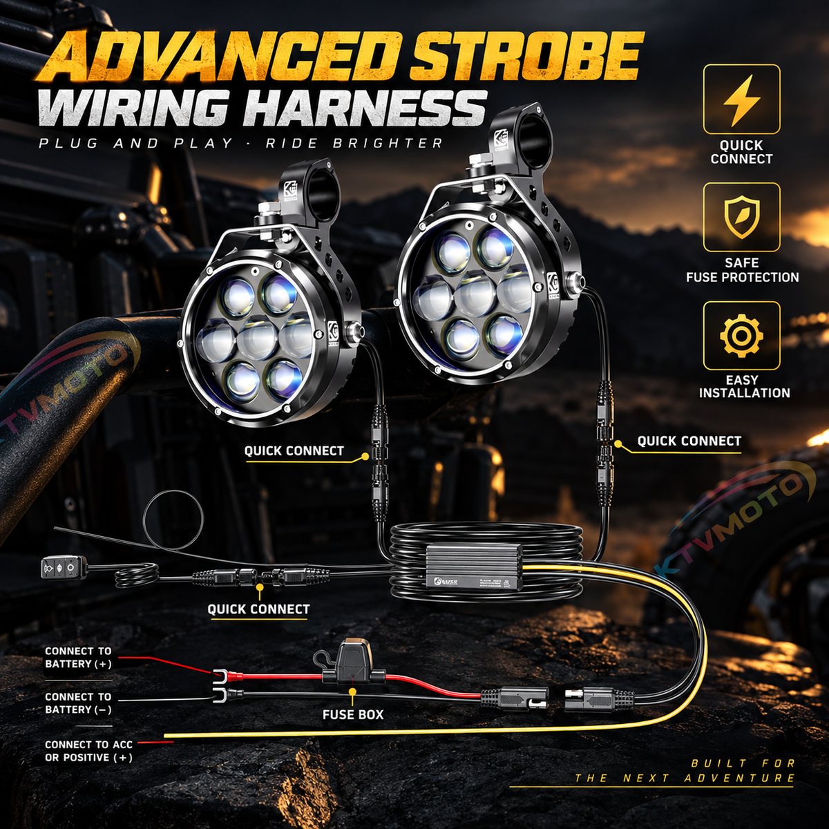 4.5-inch 90W LED Motorcycle Auxiliary Fog Light-D18