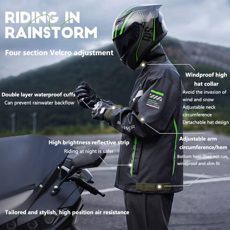Split type riding raincoat set-C02
