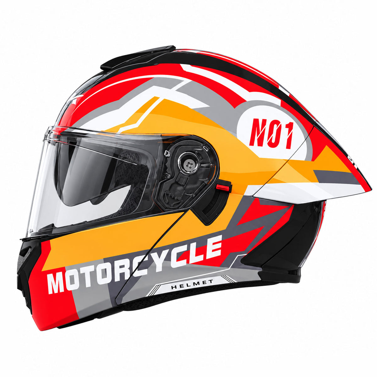 Full-face modular motorcycle helmet with dual visors-I286