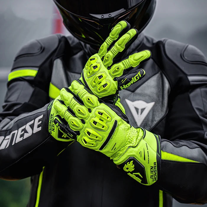 CE2 Certified Carbon Fiber & Genuine Leather Track Cycling Gloves- G21