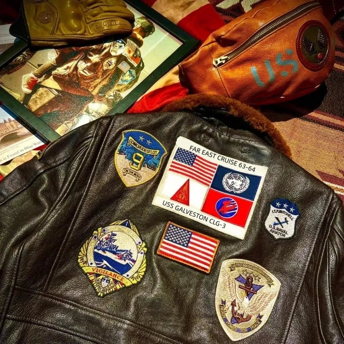 G1 flying cowhide jacket genuine leather casual jacket-A2