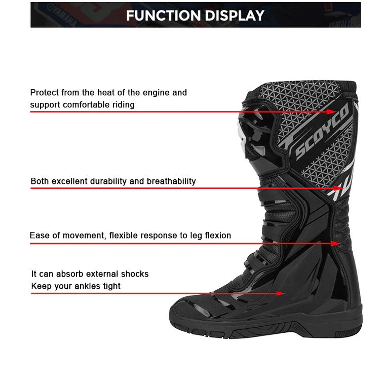 High-top anti-fall off-road motorcycle boots - K22