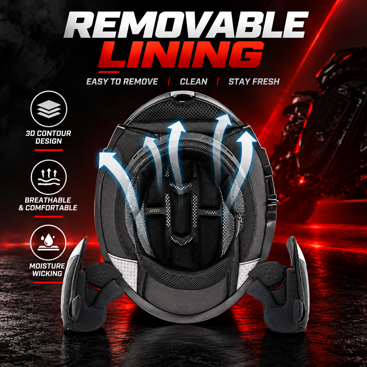 Big-Size Racing-Grade Modular Flip-Up Motorcycle Helmet with Dual-Visor Design - I290