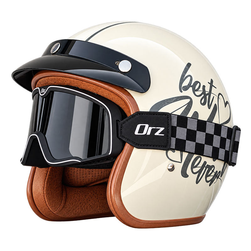 KTVMOTO Retro rally motorcycle helmet-I24