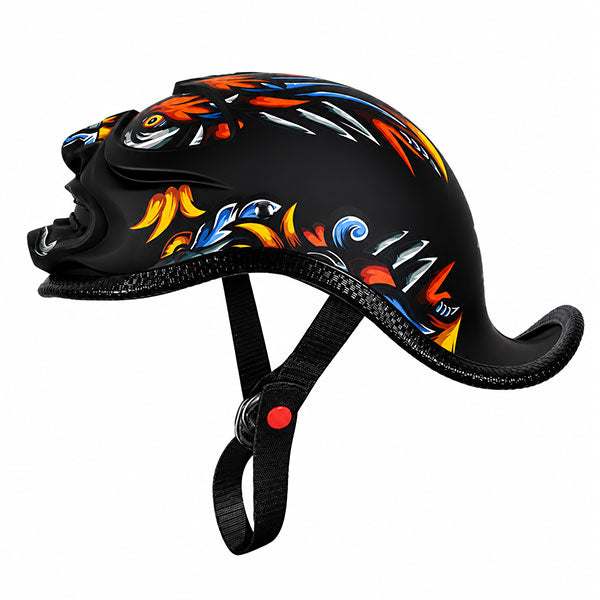Classic ducktail motorcycle half-helmet Harley style — I41
