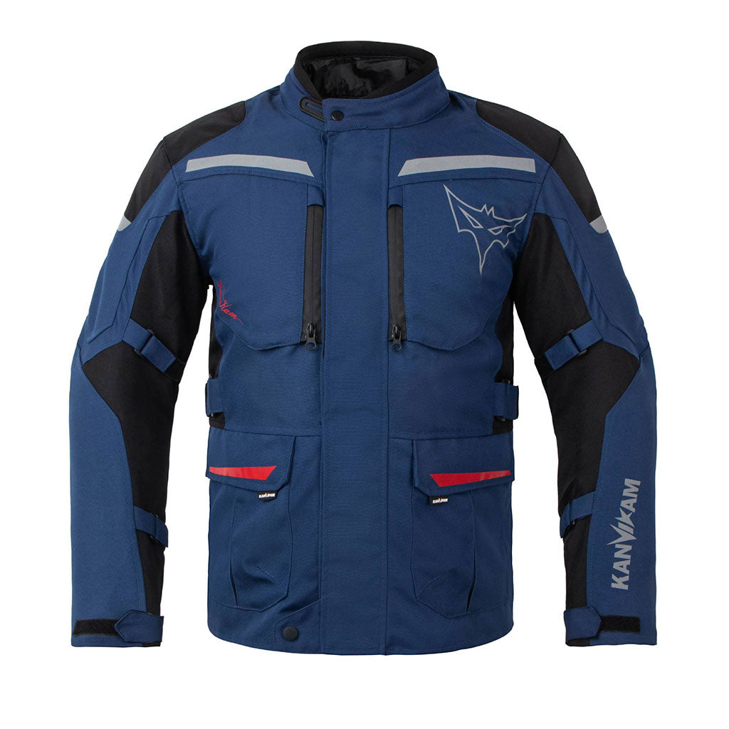 Warm Motorcycle Touring Jacket with Removable Liner-J51