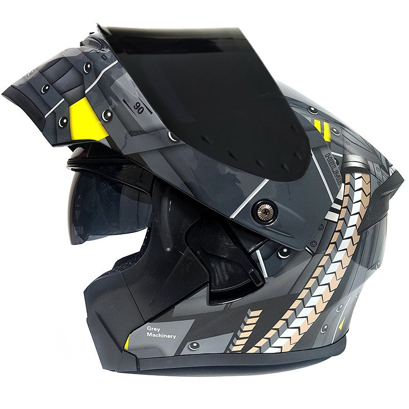 Windproof and noise-reducing full-face racing helmet-I92