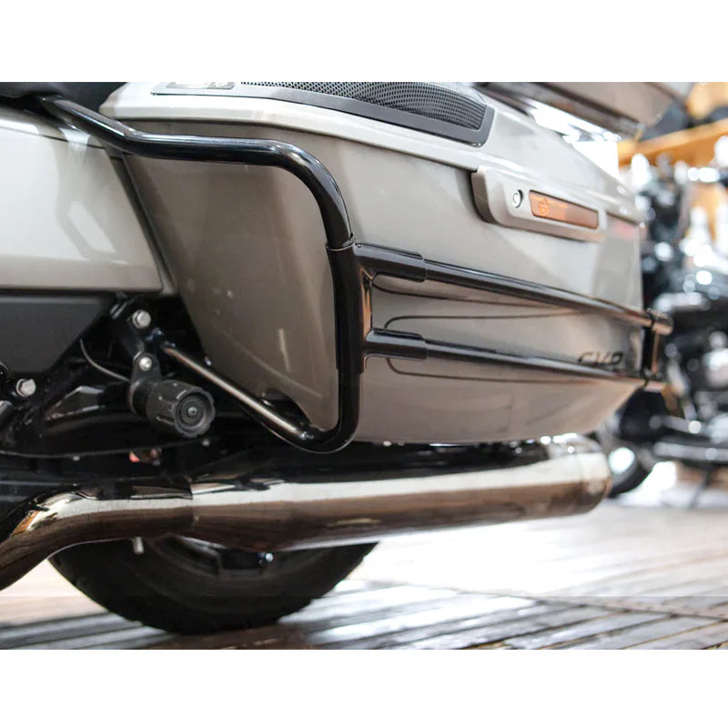 Rear Saddlebag Guards and Saddlebag Guard Rails