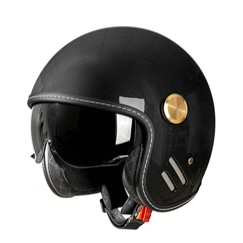 Minimalist Retro Dual-Visor Motorcycle Helmet-I134
