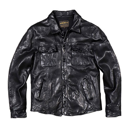 Luxury Vintage Casual Genuine Leather Jacket - A25
