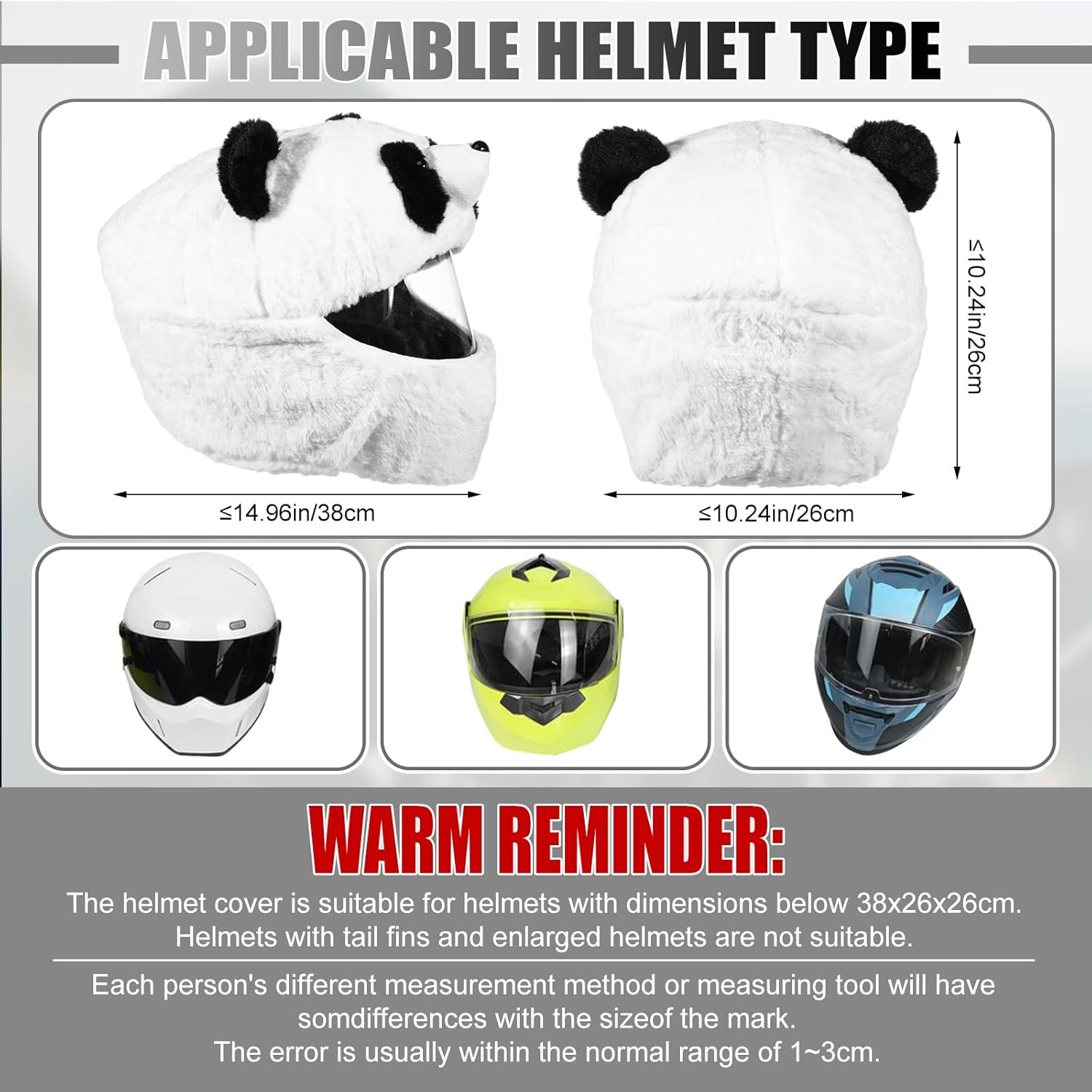 Funny motorcycle helmet covers-panda