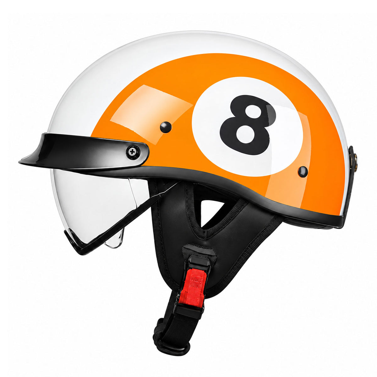 KTVMOTO Retro Motorcycle Digital Riding Half Helmet-I266