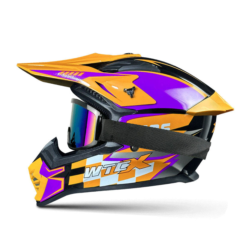 Colorful motocross helmets and goggles-I61