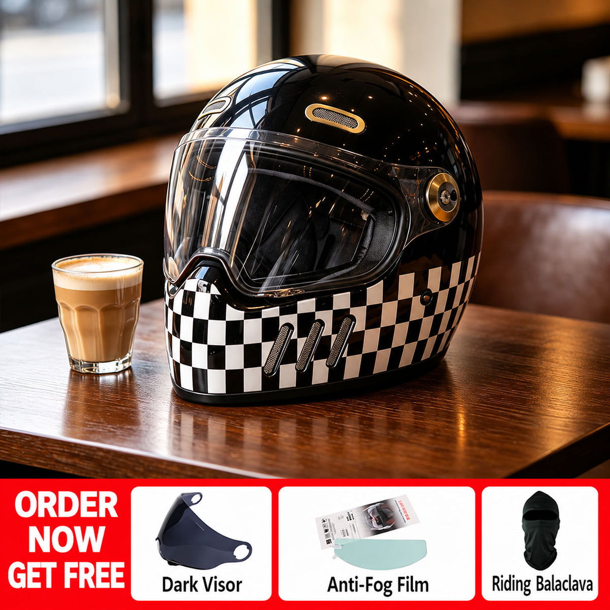 Retro Motorcycle Helmet Suitable for Cruiser Riding-I300