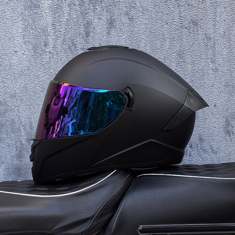 Dual-visor street helmet for sportbikes-I157