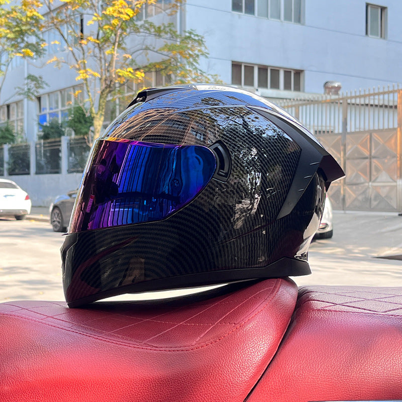 Dual-visor street helmet for sportbikes-I157