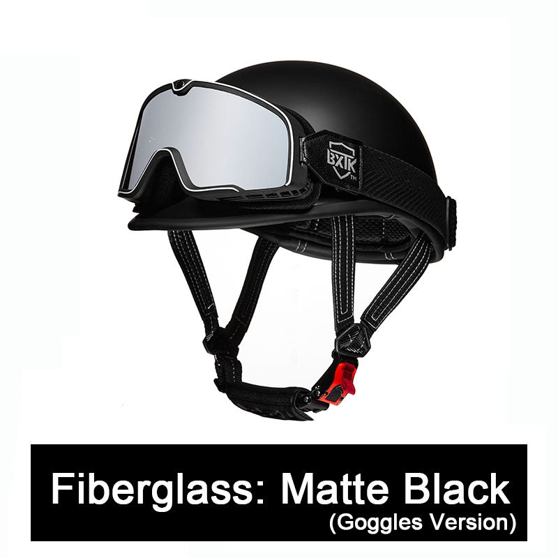 Carbon fiber motorcycle half-helmet cruiser helmet-I52